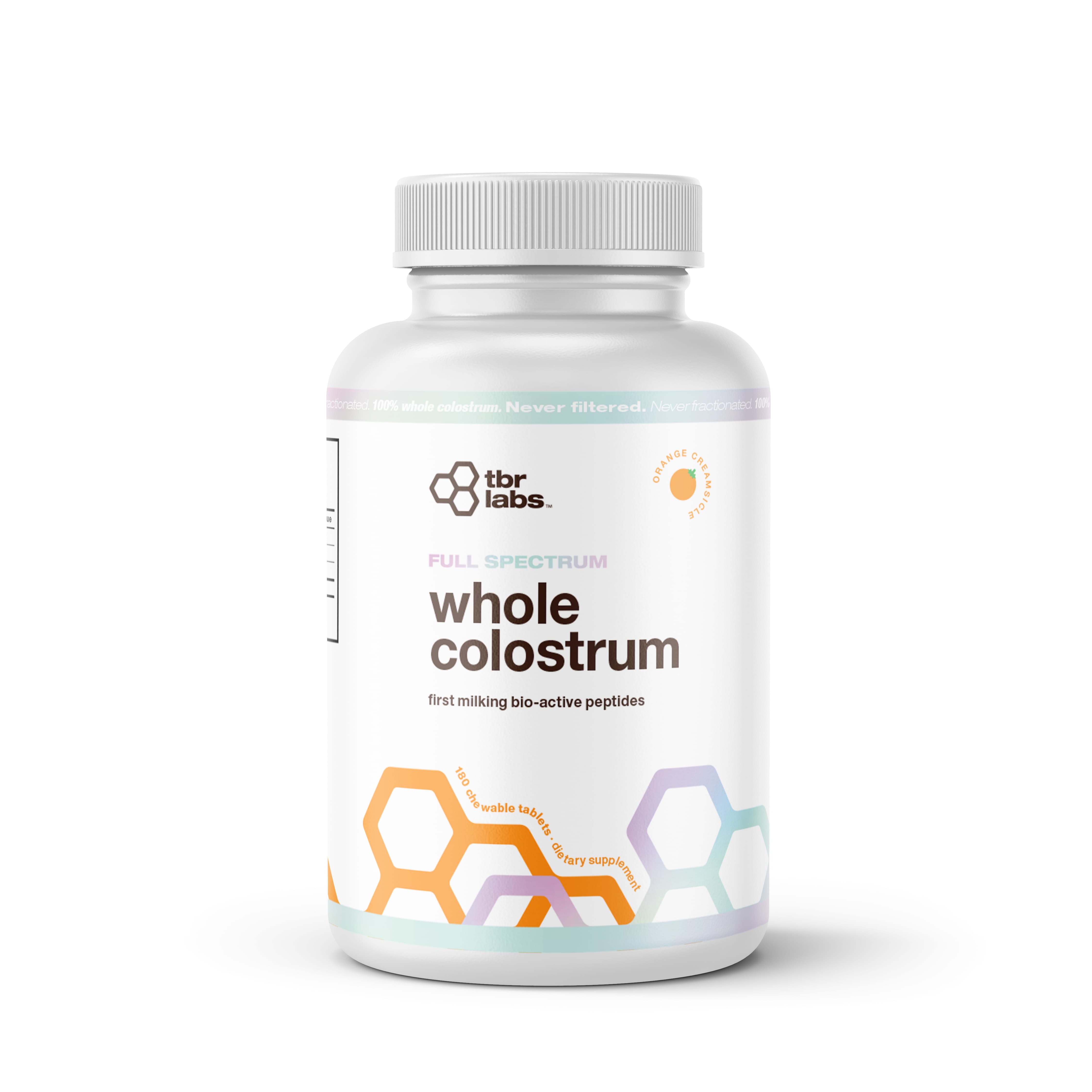 Whole Colostrum: Orange Creamsicle Tablets